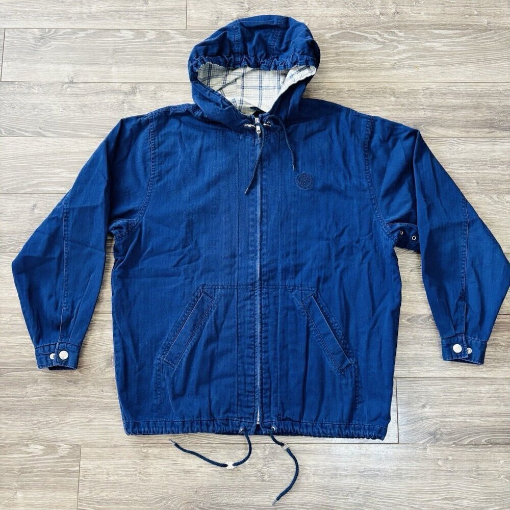 Vintage Northern Reflections Jacket Womens S Spring Sport Coat Hooded Blue 90s